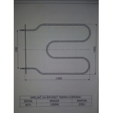 Grejač za šporet ISKRA KORONA 1200 W