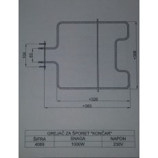 Grejač za šporet KONČAR 1000 W