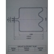 Grejač za šporet ELIN 1200 W