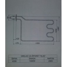 Grejač za šporet ELIN 1300 W
