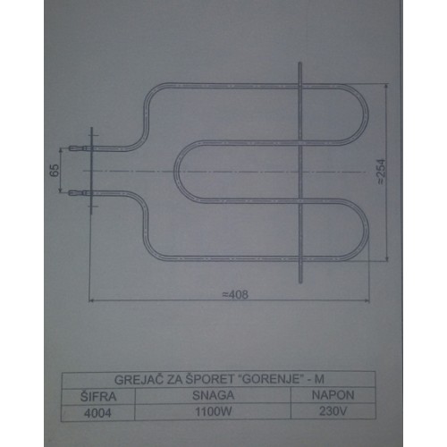 Grejač za šporet GORENJE 1100 W - M