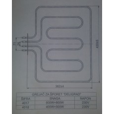 Grejač za šporet DELIGRAD 400W+600W