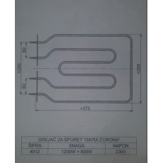 Grejač za šporet ISKRA KORONA 1200W+800W