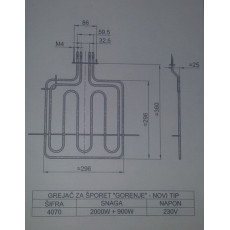 Grejač za šporet GORENJE 2000W+900W N.T.