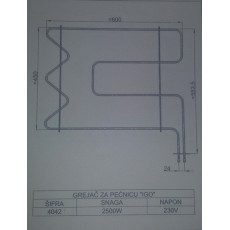 Grejač za PEĆNICU   IGO 2500 W