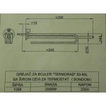 Grejač bojlera TERMORAD 2000W sa sondom