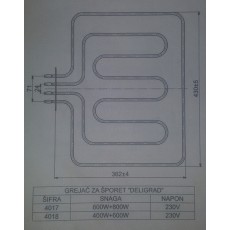 Grejač za šporet DELIGRAD 600W+800W