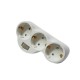 Trostruki monofazni adapter 3x16A sa prekidačem beli